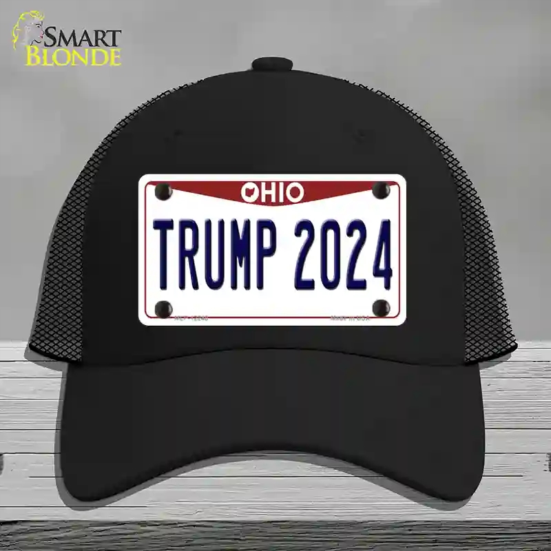 HAT01-MLP-12248 Trump 2024 Ohio Novelty License Plate Hat, Mesh - Black