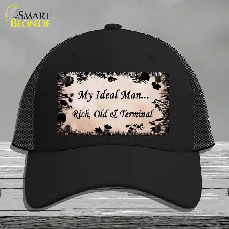 HAT01-MLP-1227 Rich Old & Terminal Novelty License Plate Hat, Mesh - Black