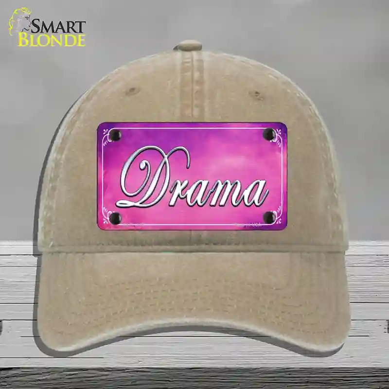 HAT09-MLP-1159 Drama Novelty License Plate Hat, Unconstructed Cotton - Khaki