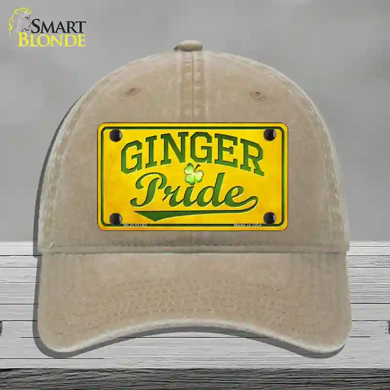 HAT09-MLP-11742 Ginger Pride Novelty License Plate Hat, Unconstructed Cotton - Khaki