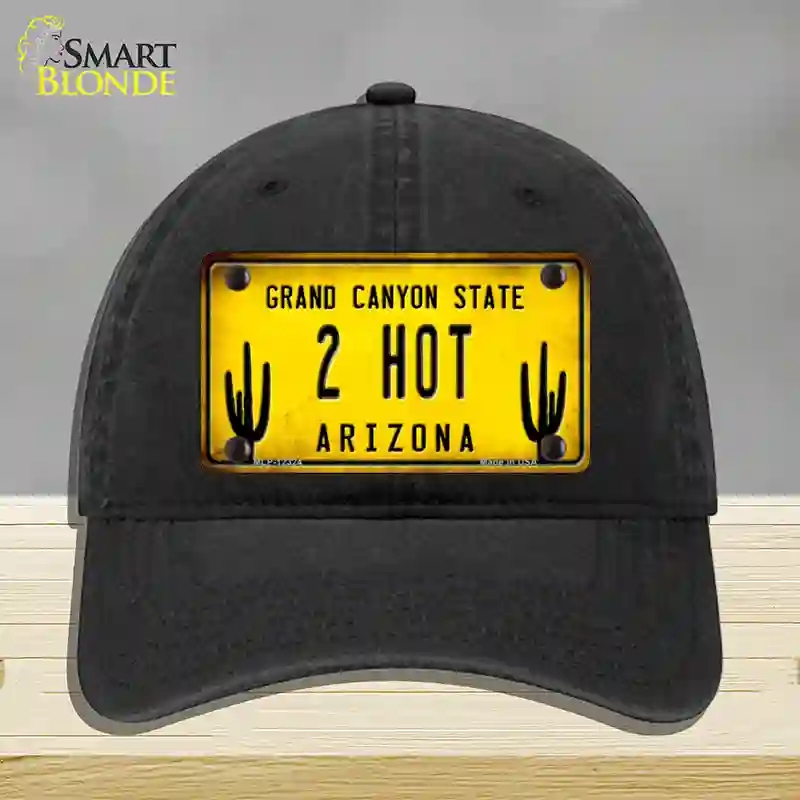 HAT07-MLP-12324 Arizona 2 Hot Novelty License Plate Hat, Unconstructed Cotton - Black