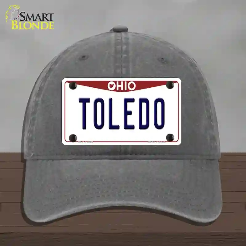 HAT08-MLP-10069 Toledo Ohio Novelty License Plate Hat, Unconstructed Cotton - Charcoal