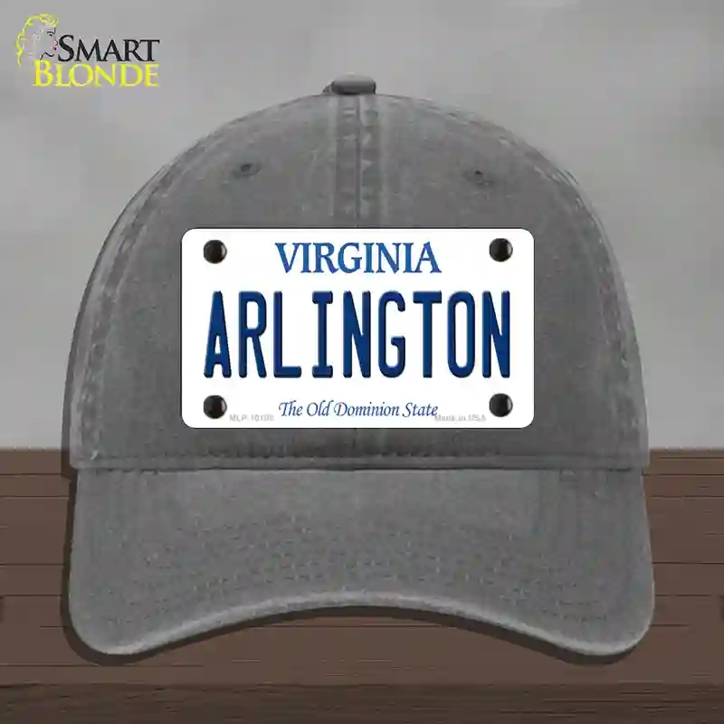 HAT08-MLP-10108 Arlington Virginia Novelty License Plate Hat, Unconstructed Cotton - Charcoal