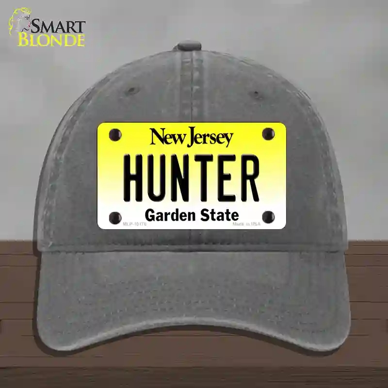HAT08-MLP-10176 Hunter   Jersey Novelty License Plate Hat, Unconstructed Cotton - Charcoal