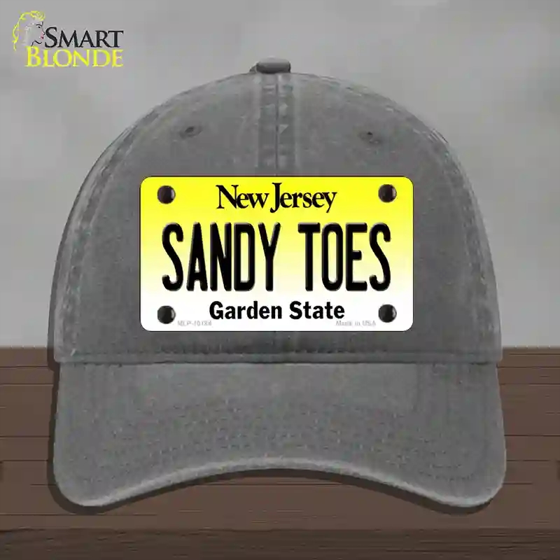 HAT08-MLP-10184 Sandy Toes   Jersey Novelty License Plate Hat, Unconstructed Cotton - Charcoal