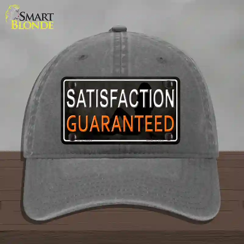 HAT08-MLP-11664 Satisfaction Guaranteed Novelty License Plate Hat, Unconstructed Cotton - Charcoal