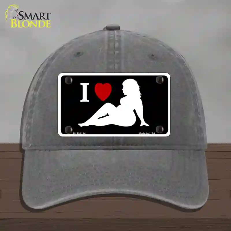 HAT08-MLP-1184 Full Figured Women Novelty License Plate Hat, Unconstructed Cotton - Charcoal