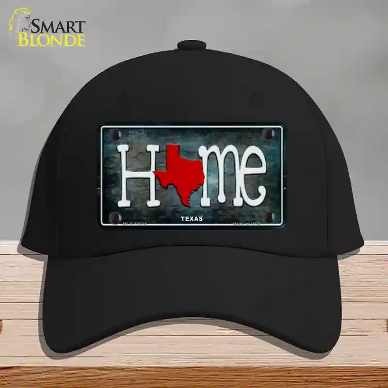 HAT03-MLP-12034 Texas Home State Outline Novelty License Plate Hat, Cotton - Black