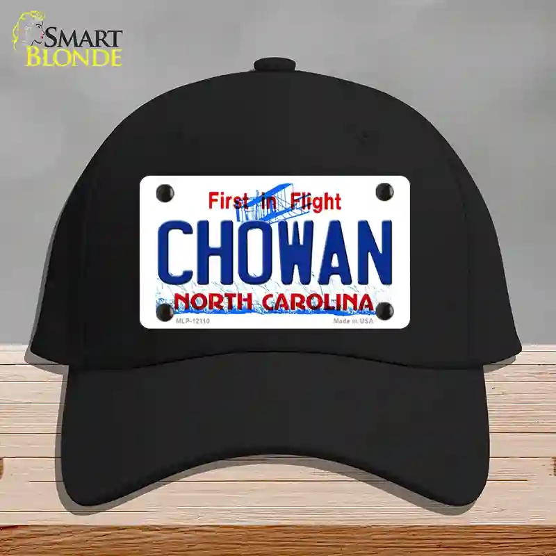 HAT03-MLP-12110 Chowan North Carolina State Novelty License Plate Hat, Cotton - Black
