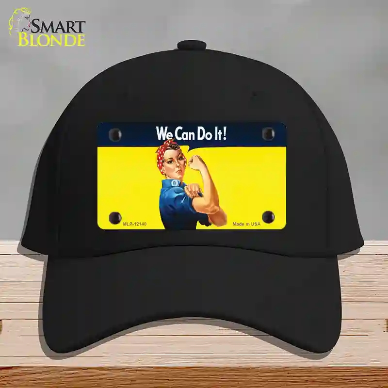 HAT03-MLP-12140 We Can Do It Novelty License Plate Hat, Cotton - Black