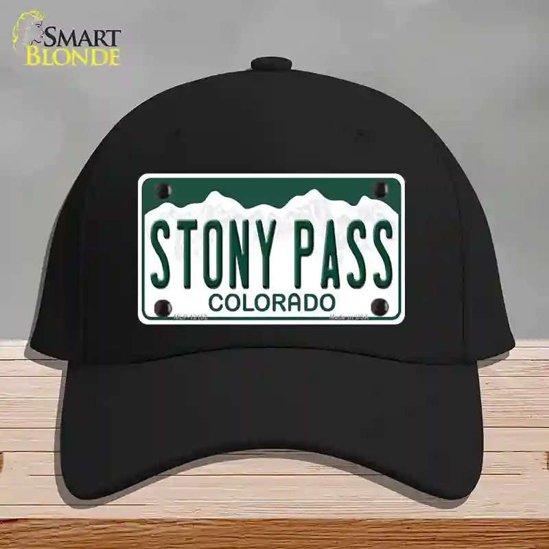 HAT03-MLP-12152 Stony Pass Colorado Novelty License Plate Hat, Cotton - Black