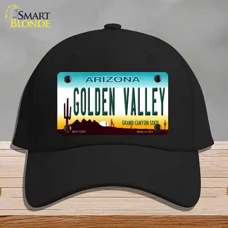 HAT03-MLP-12281 Golden Valley Arizona Novelty License Plate Hat, Cotton - Black