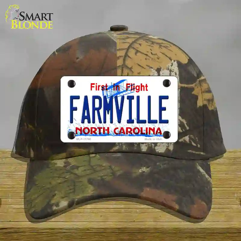 HAT06MLP11746 Farmville North Carolina State Novelty License Plate Hat44 Cotton  Camoflauge
