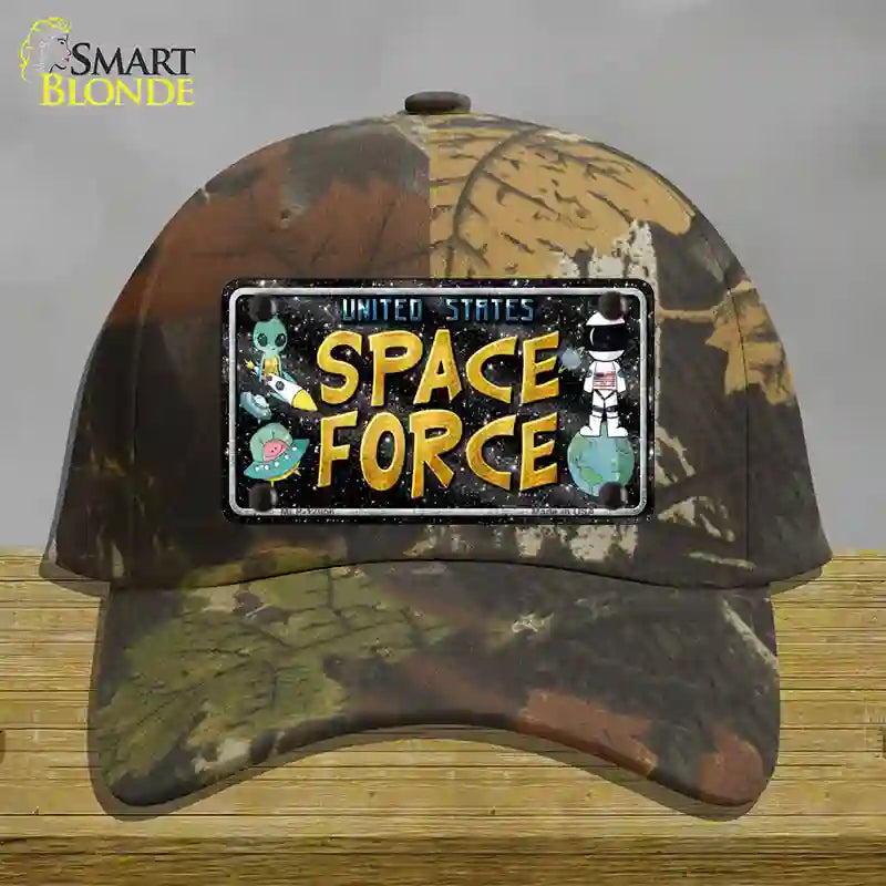 HAT06-MLP-12056 Space Force Novelty License Plate Hat, Cotton - Camouflage
