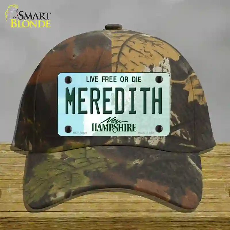HAT06-MLP-12078 Meredith   Hampshire State Novelty License Plate Hat, Cotton - Camoflauge