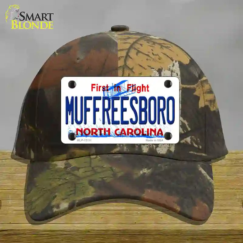 HAT06-MLP-12111 Muffreesboro North Carolina State Novelty License Plate Hat, Cotton - Camoflauge