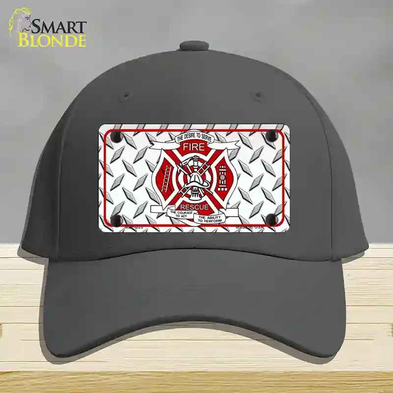 HAT04-MLP-020 Fire Fighter Rescue Novelty License Plate Hat, Cotton - Charcoal