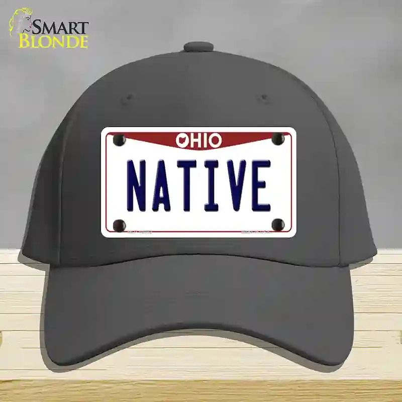 HAT04-MLP-10092 Native Ohio Novelty License Plate Hat, Cotton - Charcoal
