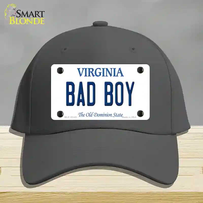 HAT04-MLP-10140 Bad Boy Virginia Novelty License Plate Hat, Cotton - Charcoal