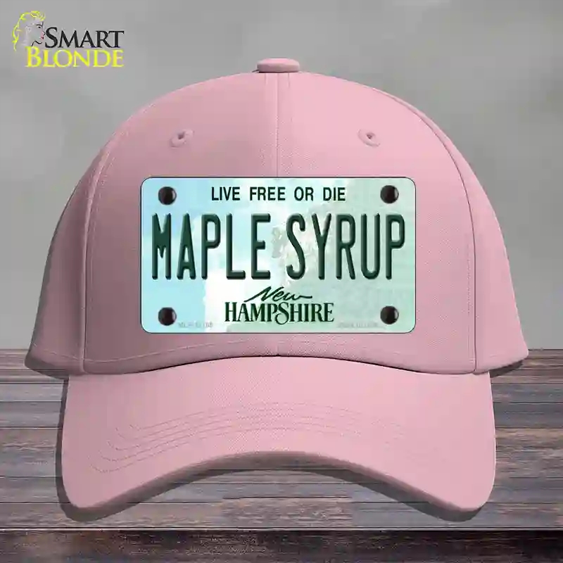 HAT05-MLP-12165 Maple Syrup   Hampshire Novelty License Plate Hat, Cotton - Pink