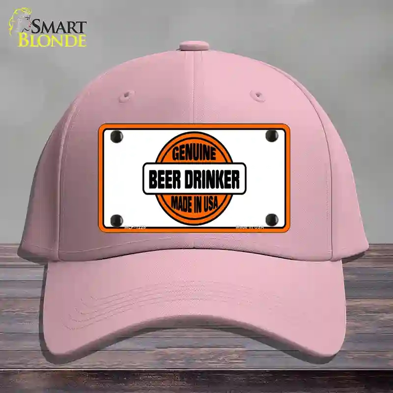 HAT05-MLP-1228 Genuine Beer Drinker Novelty License Plate Hat, Cotton - Pink