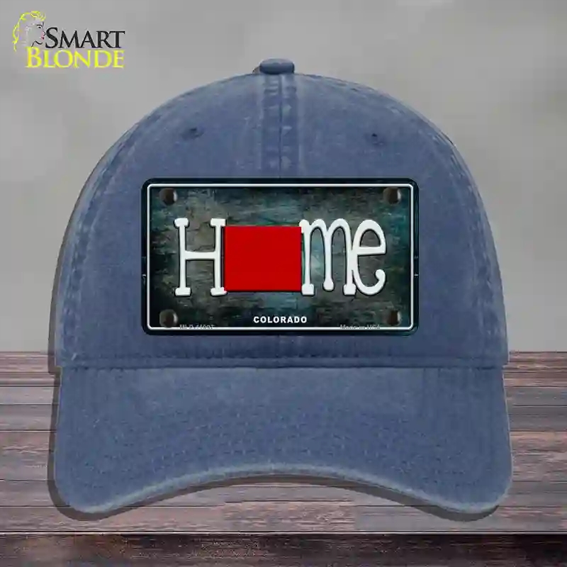 HAT11-MLP-11997 Colorado Home State Outline Novelty License Plate Hat, Unconstructed Cotton - Navy