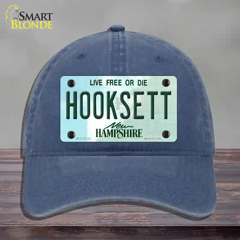 HAT11-MLP-12132 Hooksett   Hampshire Novelty License Plate Hat, Unconstructed Cotton - Navy