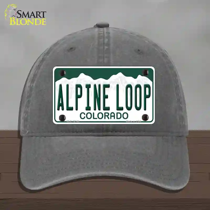 HAT08-MLP-12148 Alpine Loop Colorado Novelty License Plate Hat, Unconstructed Cotton - Charcoal