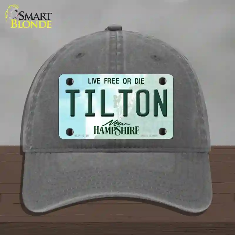 HAT08-MLP-12196 Tilton   Hampshire Novelty License Plate Hat, Unconstructed Cotton - Charcoal