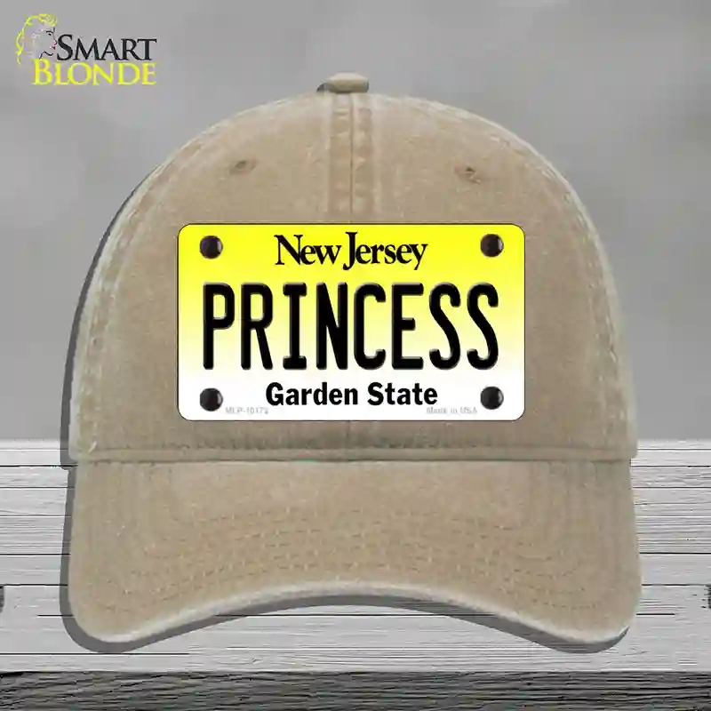 HAT09-MLP-10172 Princess   Jersey Novelty License Plate Hat, Unconstructed Cotton - Khaki