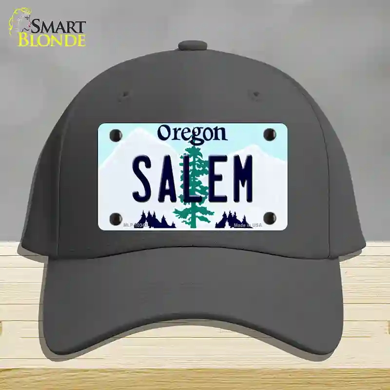 HAT04-MLP-10342 Salem Oregon Novelty License Plate Hat, Cotton - Charcoal