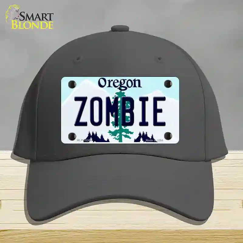 HAT04-MLP-10366 Zombie Oregon Novelty License Plate Hat, Cotton - Charcoal