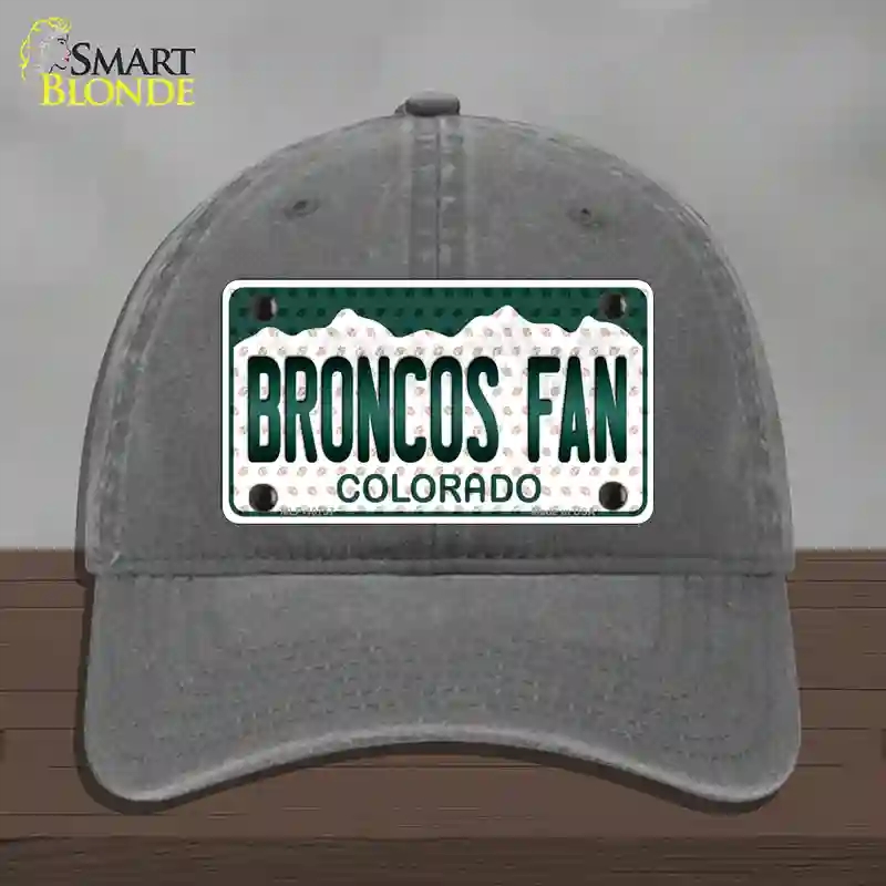 HAT08-MLP-10757 Broncos Fan Colorado Novelty License Plate Hat, Unconstructed Cotton - Charcoal