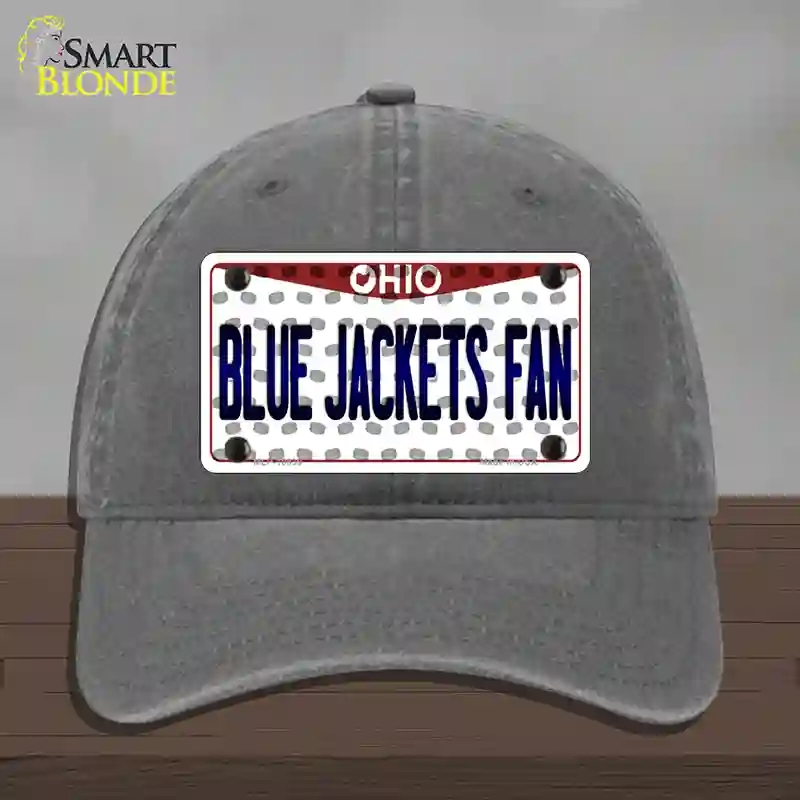 HAT08-MLP-10839 Blue Jackets Fan Ohio Novelty License Plate Hat, Unconstructed Cotton - Charcoal