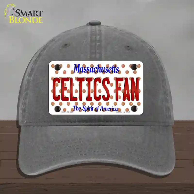 HAT08-MLP-10849 Celtics Fan Massachusetts Novelty License Plate Hat, Unconstructed Cotton - Charcoal