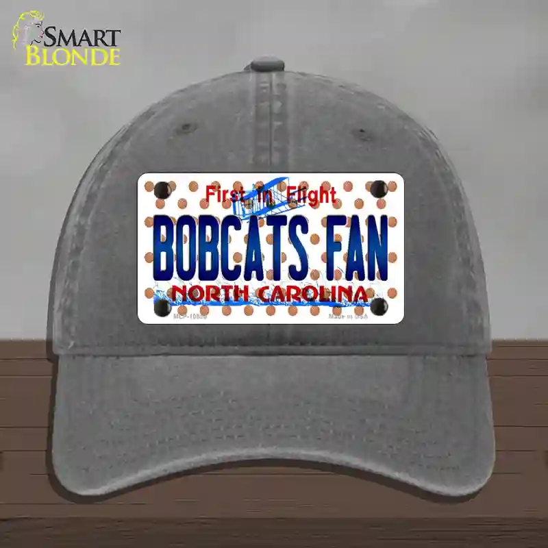 HAT08-MLP-10850 Hornets Fan North Carolina Novelty License Plate Hat, Unconstructed Cotton - Charcoal