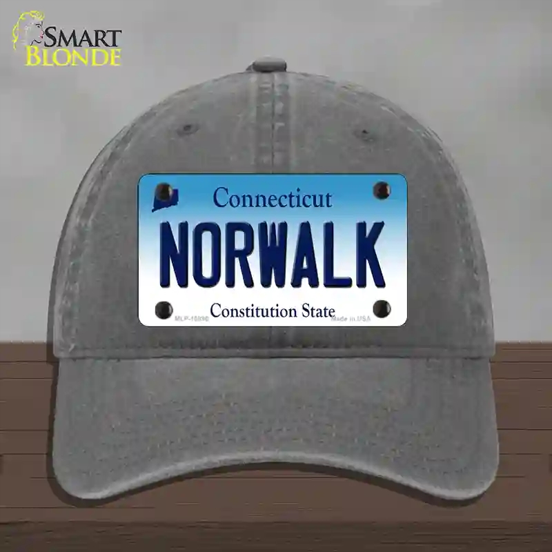 HAT08-MLP-10896 Norwalk Connecticut Novelty License Plate Hat, Unconstructed Cotton - Charcoal