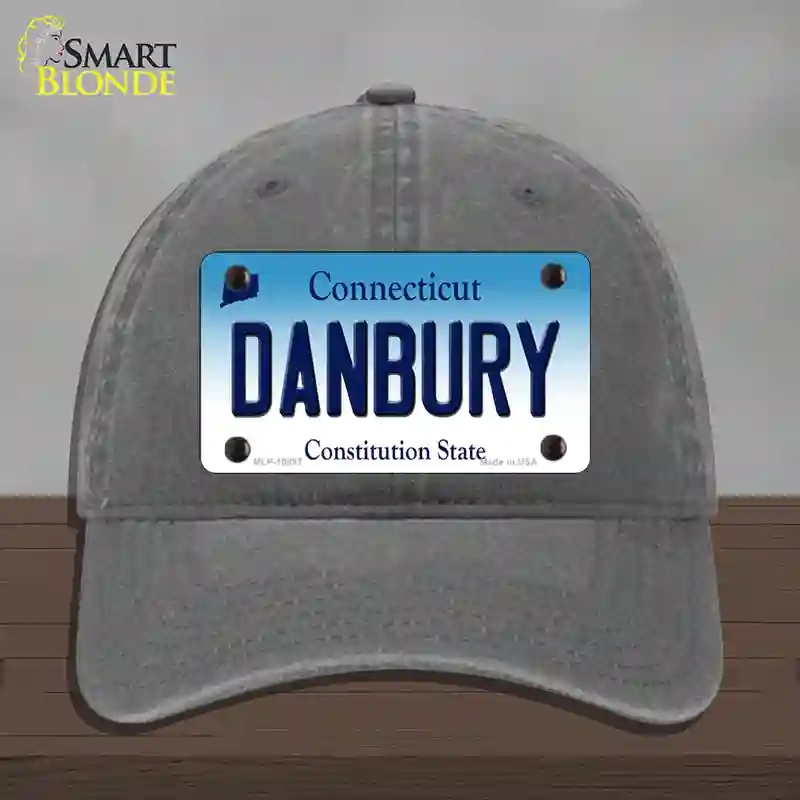HAT08-MLP-10897 Danbury Connecticut Novelty License Plate Hat, Unconstructed Cotton - Charcoal