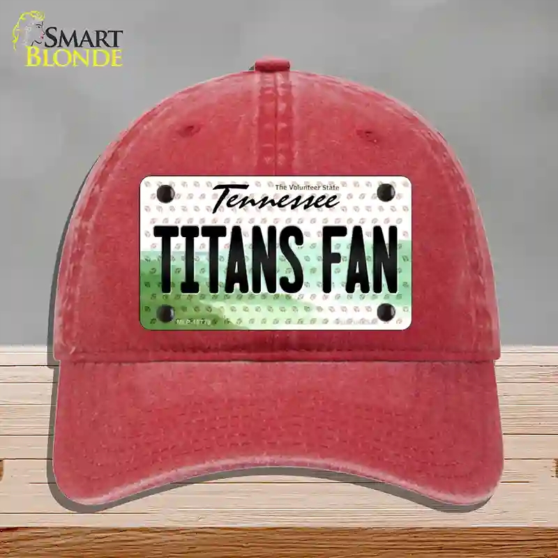 HAT13-MLP-10779 Titans Fan Tennessee Novelty License Plate Hat, Unconstructed Cotton - Red