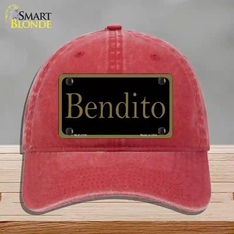 HAT13-MLP-1116 Bendito Novelty License Plate Hat, Unconstructed Cotton - Red