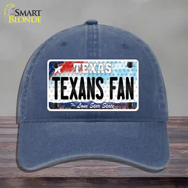 HAT11-MLP-10781 Texans Fan Texas Novelty License Plate Hat, Unconstructed Cotton - Navy