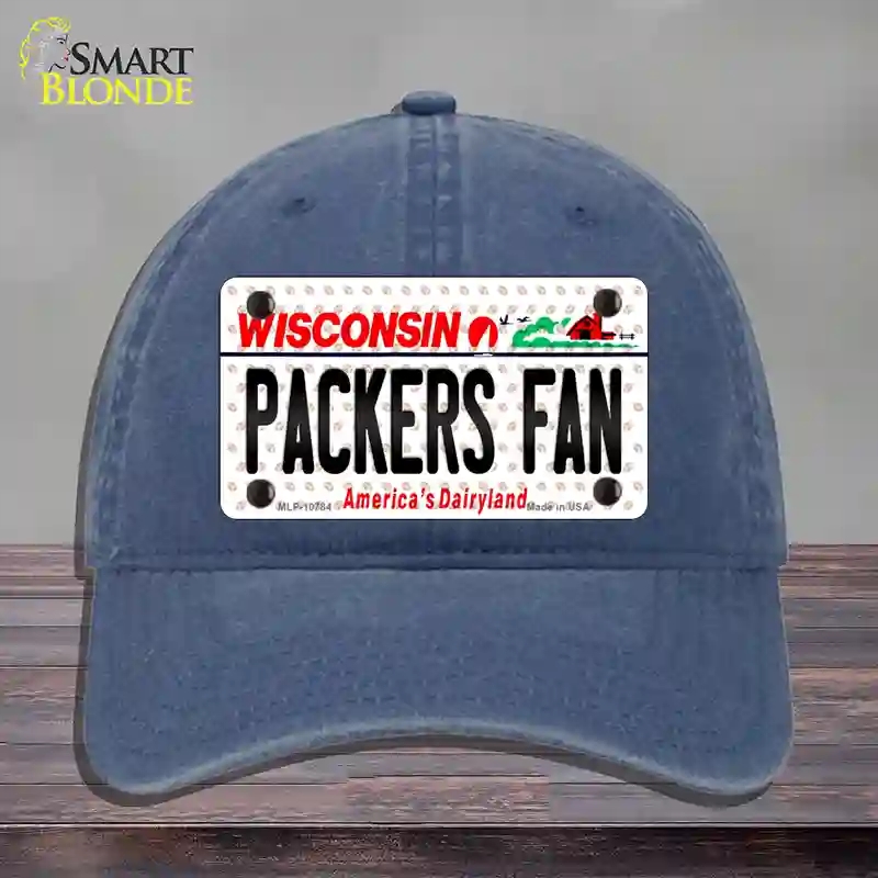 HAT11-MLP-10784 Packers Fan Wisconsin Novelty License Plate Hat, Unconstructed Cotton - Navy