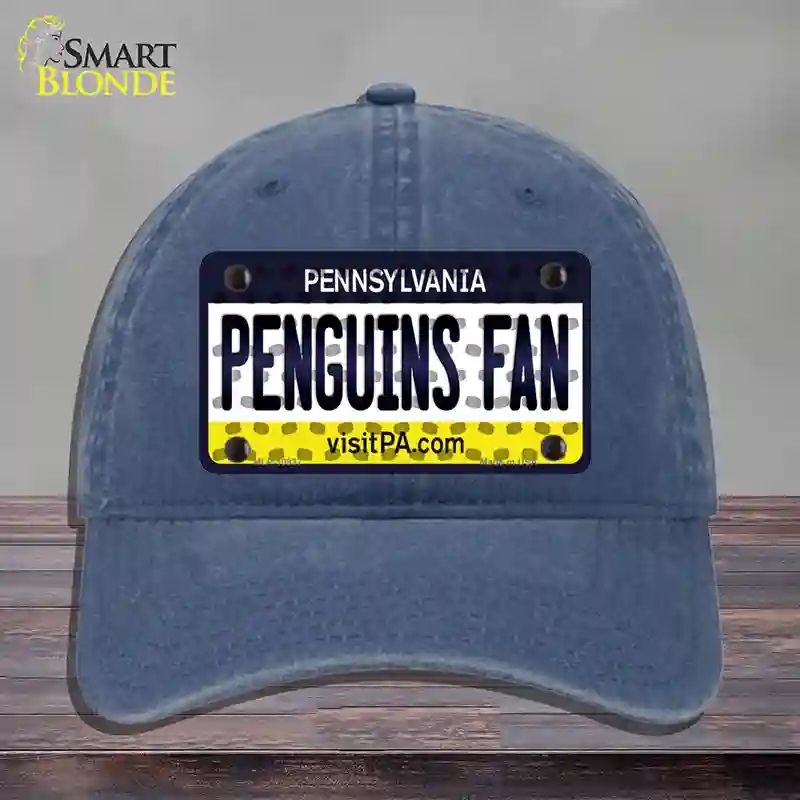 HAT11-MLP-10837 Penguins Fan Pennsylvania Novelty License Plate Hat, Unconstructed Cotton - Navy