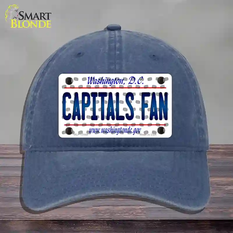 HAT11-MLP-10844 Capitals Fan Washington DC Novelty License Plate Hat, Unconstructed Cotton - Navy