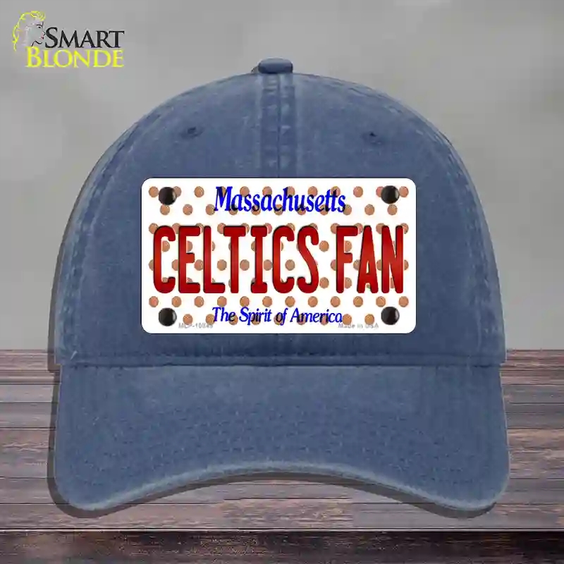 HAT11-MLP-10849 Celtics Fan Massachusetts Novelty License Plate Hat, Unconstructed Cotton - Navy