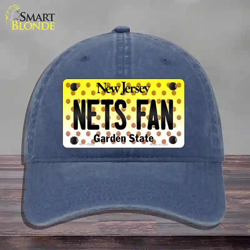 HAT11-MLP-10865 Nets Fan   Jersey Novelty License Plate Hat, Unconstructed Cotton - Navy