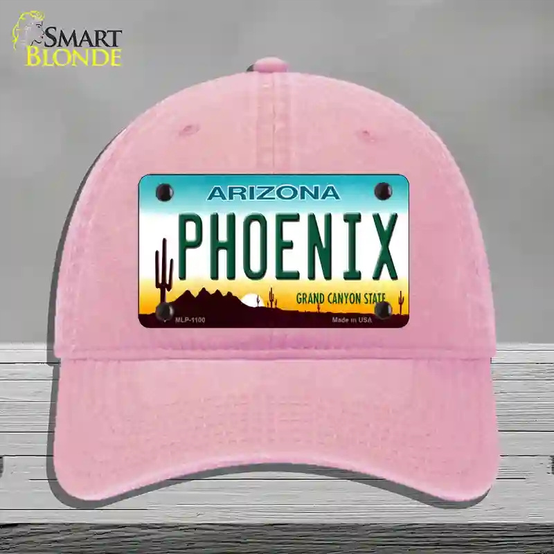 HAT12-MLP-1100 Phoenix Arizona Novelty License Plate Hat, Unconstructed Cotton - Pink