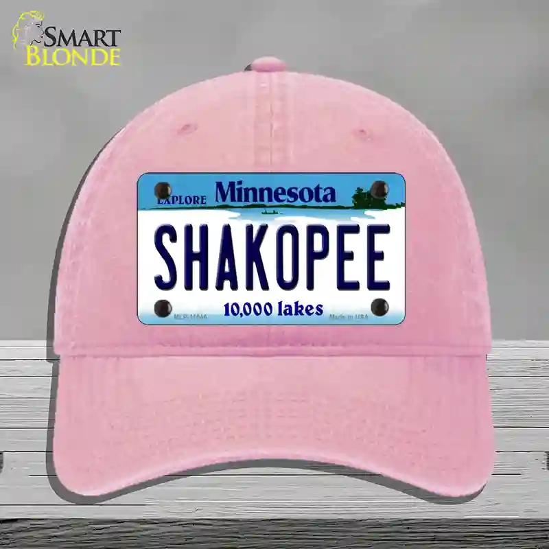HAT12-MLP-11046 Shakopee Minnesota State Novelty License Plate Hat, Unconstructed Cotton - Pink