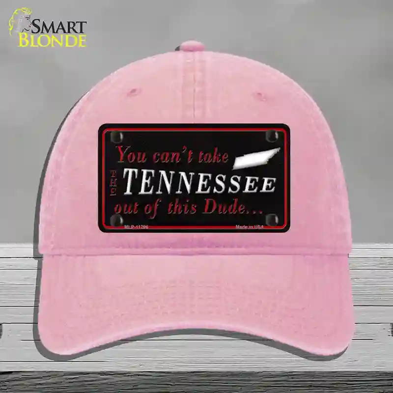 HAT12-MLP-11296 Tennessee Dude Novelty License Plate Hat, Unconstructed Cotton - Pink