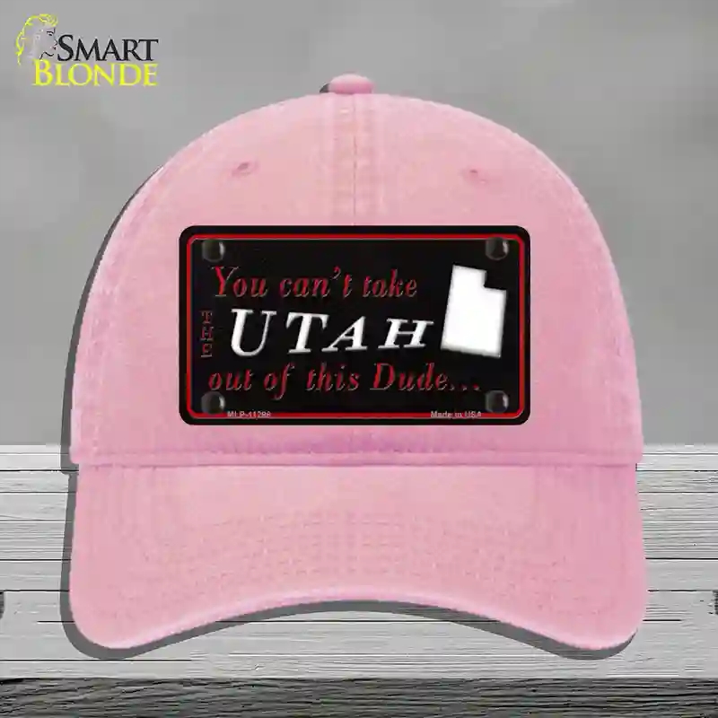HAT12-MLP-11298 Utah Dude Novelty License Plate Hat, Unconstructed Cotton - Pink